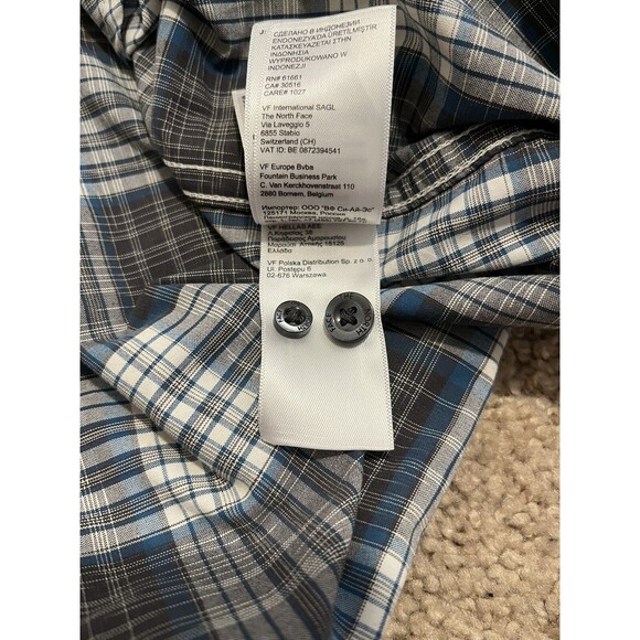 THE NORTH FACE Plaid Striped Nylon Short Sleeve Button Shirt Men’s Size XL - Picture 5 of 12